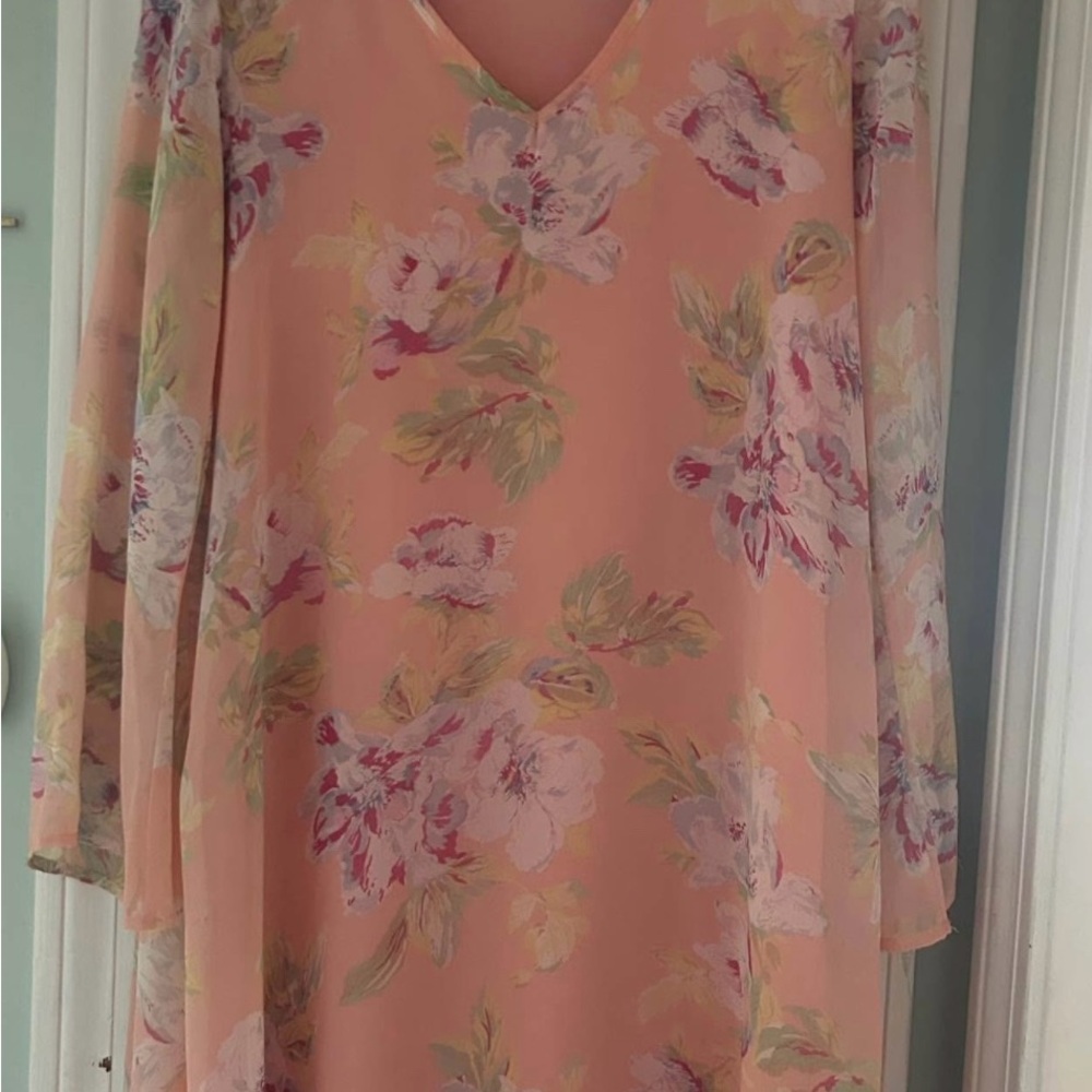 Pinkblush Maternity Floral V-Neck Chiffon Dress